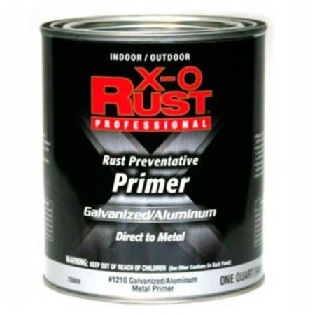 GENERAL PAINT X-O Rust Anti-Rust Enamel, Galvanized & Aluminum Primer, White, Quart - 738856